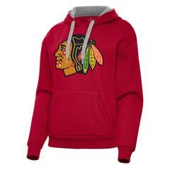 Chicago Blackhawks Antigua Women's Victory Pullover Hoodie - Red - NHL
