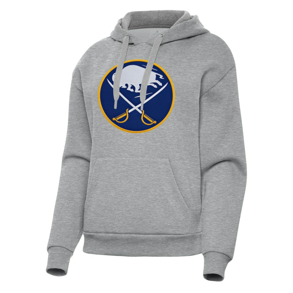 Buffalo Sabres Antigua Women's Victory Pullover Hoodie - Heather Gray - NHL