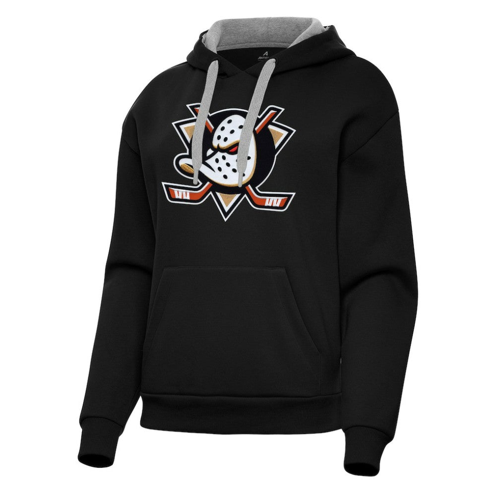 Anaheim Ducks Antigua Women's Victory Pullover Hoodie - Black - NHL