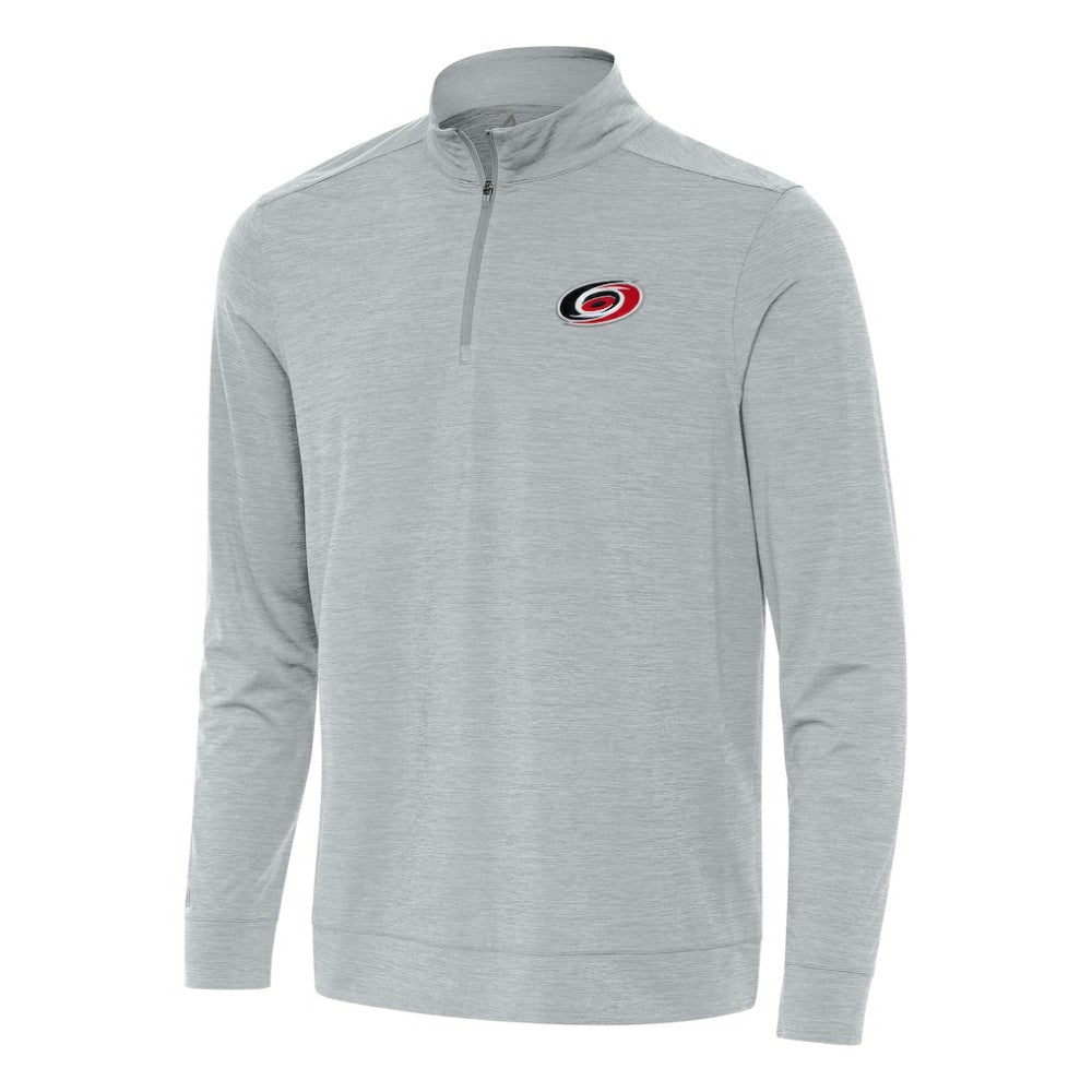 Carolina Hurricanes Antigua Bright Quarter-Zip Top - Heather Gray - NHL