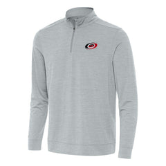 Carolina Hurricanes Antigua Bright Quarter-Zip Top - Heather Gray - NHL