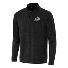 Colorado Avalanche Antigua Bright Quarter-Zip Top - Heather Black - NHL