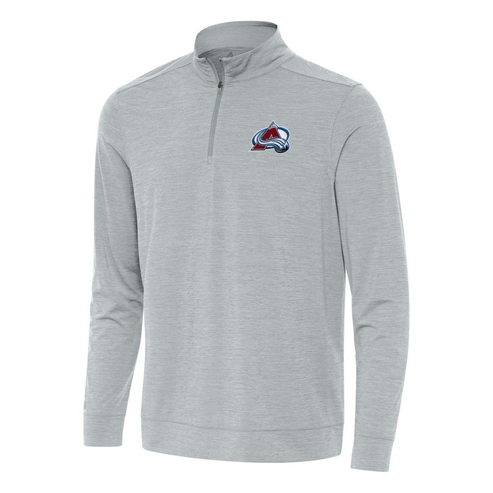 Colorado Avalanche Antigua Bright Quarter-Zip Top - Heather Gray - NHL
