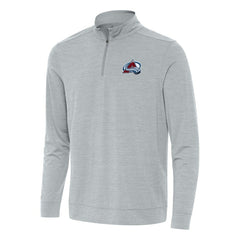 Colorado Avalanche Antigua Bright Quarter-Zip Top - Heather Gray - NHL