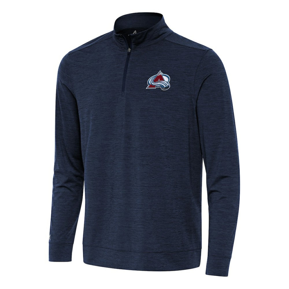 Colorado Avalanche Antigua Bright Quarter-Zip Top - Heather Navy - NHL