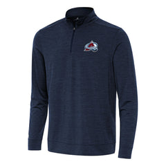 Colorado Avalanche Antigua Bright Quarter-Zip Top - Heather Navy - NHL