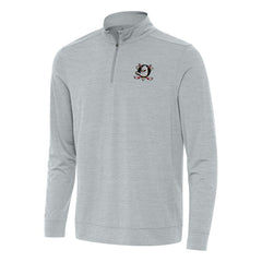 Anaheim Ducks Antigua Bright Quarter-Zip Top - Heather Gray - NHL