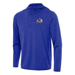Colorado Avalanche Antigua Tidy Quarter-Zip Hoodie - Heather Royal - NHL