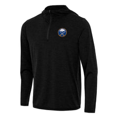 Buffalo Sabres Antigua Tidy Quarter-Zip Hoodie - Heather Black - NHL