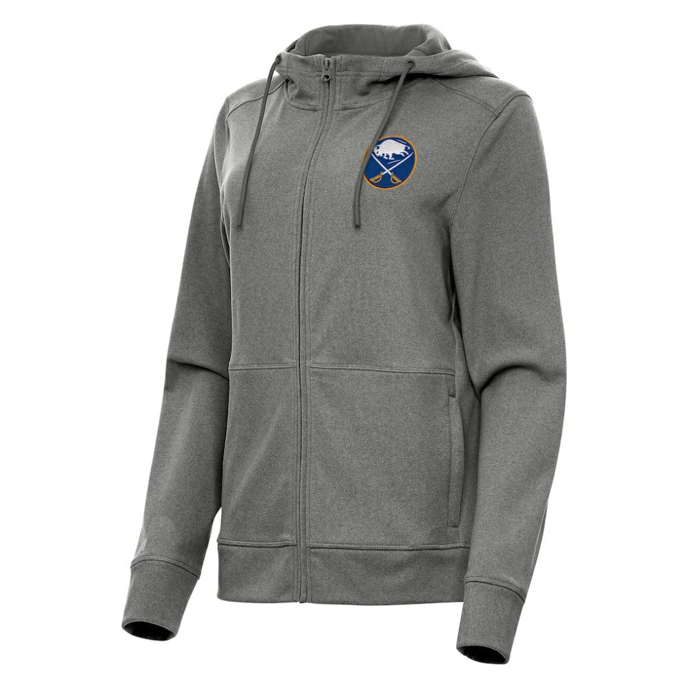 Buffalo Sabres Antigua Women's Seeker Full-Zip Hoodie - Heather Black - NHL