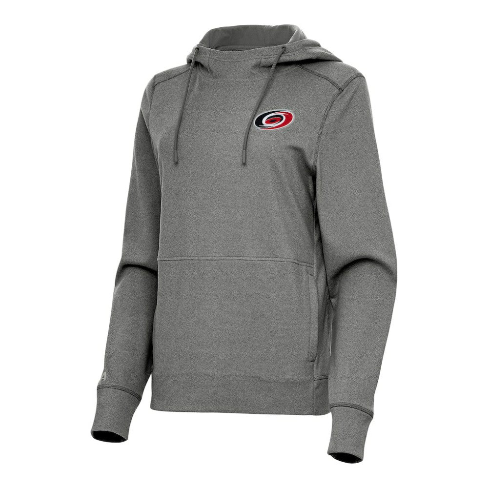 Carolina Hurricanes Antigua Women's Justice Pullover Hoodie - Heather Black - NHL