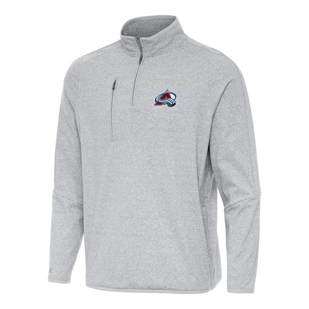 Colorado Avalanche Antigua Certain Quarter-Zip Tri-Blend Sweatshirt - Heather Gray - NHL