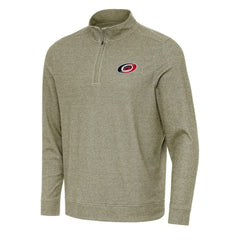 Carolina Hurricanes Antigua Subtle Quarter-Zip Sweatshirt - Olive - NHL