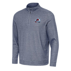 Colorado Avalanche Antigua Subtle Quarter-Zip Sweatshirt - Heather Navy - NHL