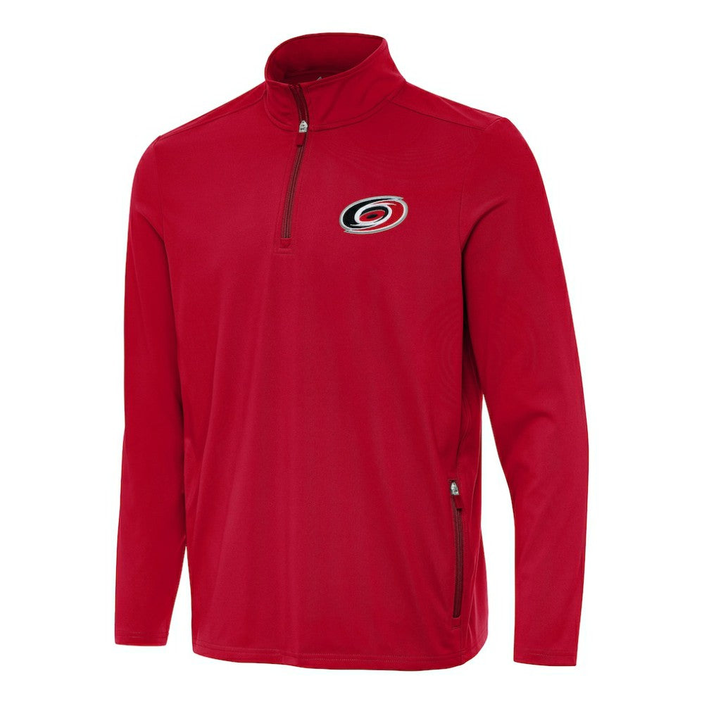 Carolina Hurricanes Antigua Perilous Quarter-Zip Sweatshirt - Red - NHL