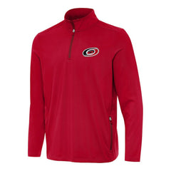 Carolina Hurricanes Antigua Perilous Quarter-Zip Sweatshirt - Red - NHL