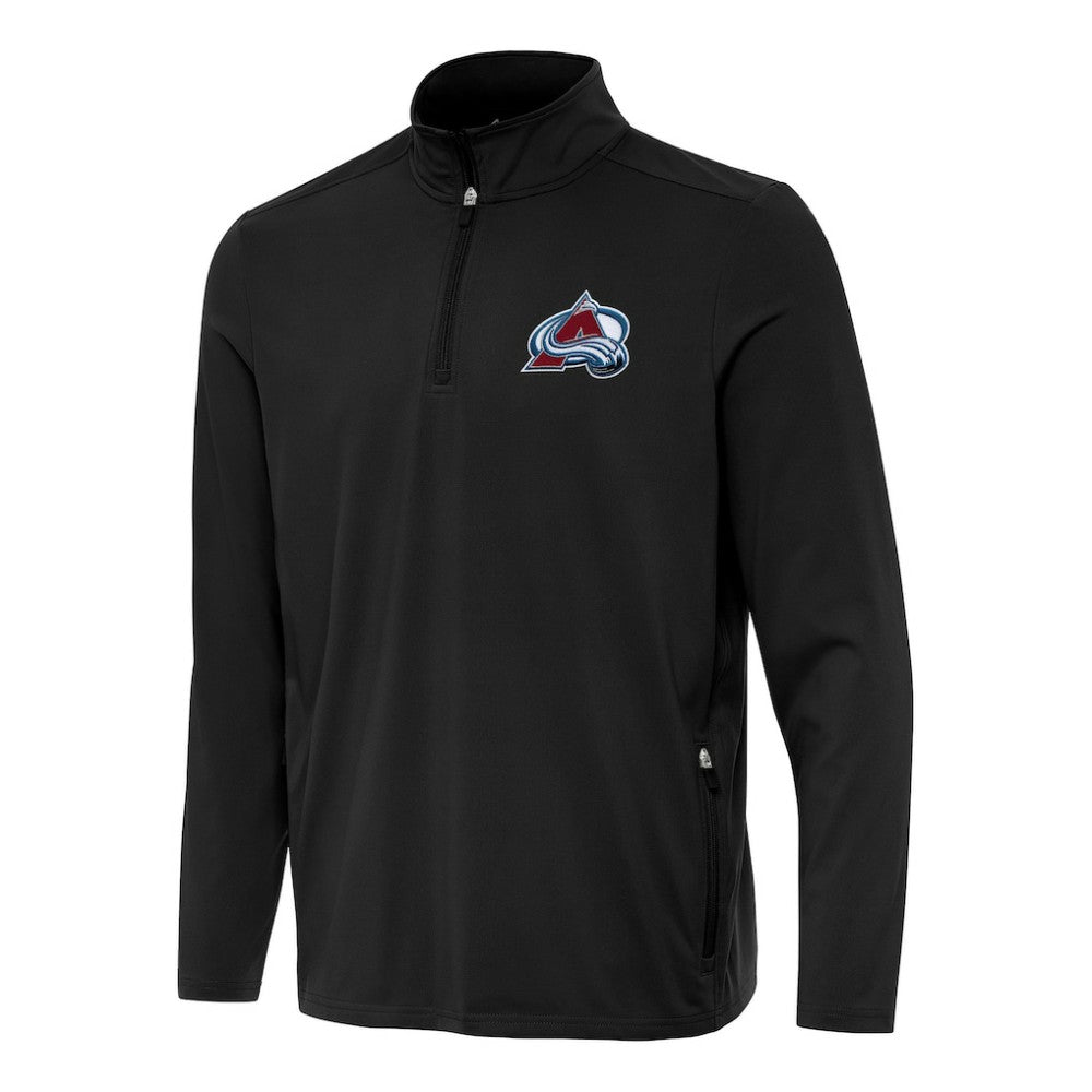 Colorado Avalanche Antigua Perilous Quarter-Zip Sweatshirt - Black - NHL