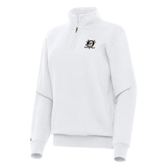 Anaheim Ducks Antigua Women's Victory Quarter-Zip Sweatshirt - White - NHL