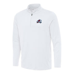 Colorado Avalanche Antigua Reprocess Quarter-Zip Top - White - NHL