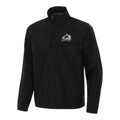 Colorado Avalanche Antigua Brisk Quarter-Zip Windbreaker - Black - NHL