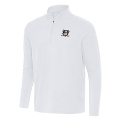 Anaheim Ducks Antigua Intent Quarter-Zip Top - White - NHL