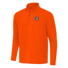 Anaheim Ducks Antigua Intent Quarter-Zip Top - Orange - NHL