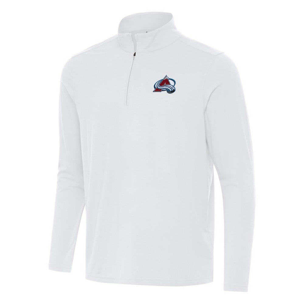 Colorado Avalanche Antigua Intent Quarter-Zip Top - White - NHL