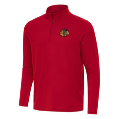 Chicago Blackhawks Antigua Intent Quarter-Zip Top - Red - NHL