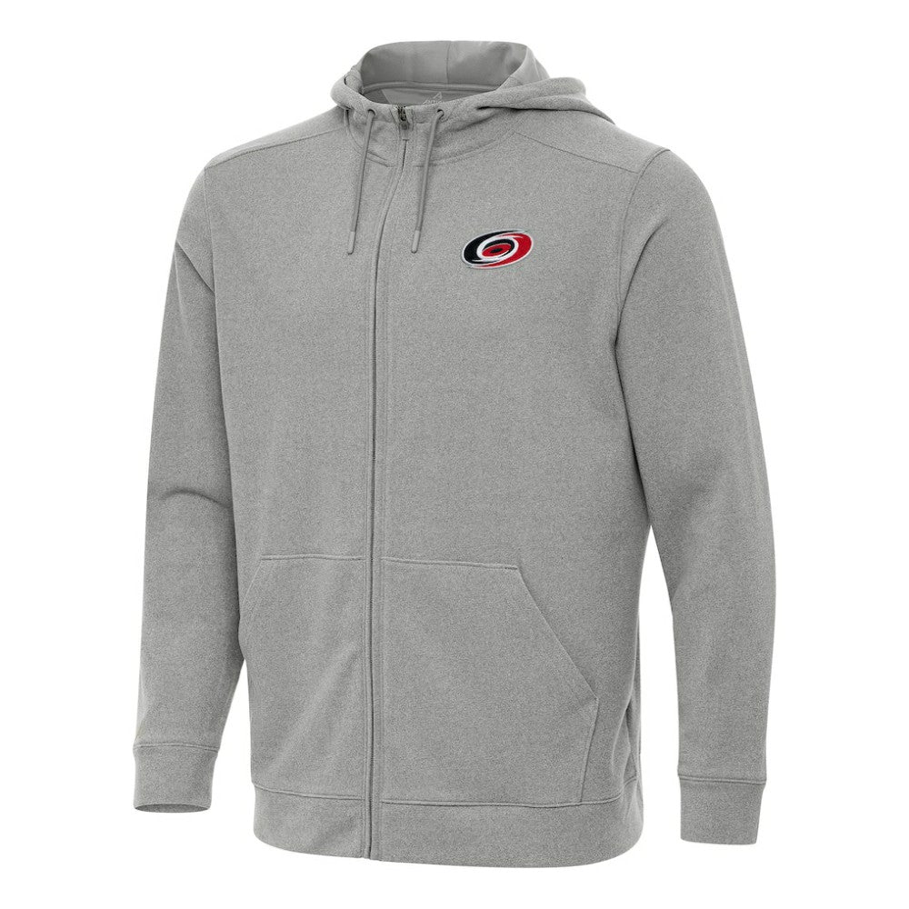 Carolina Hurricanes Antigua Effortless Full-Zip Hoodie Jacket - Heather Gray - NHL