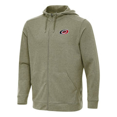 Carolina Hurricanes Antigua Effortless Full-Zip Hoodie Jacket - Olive - NHL