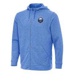 Buffalo Sabres Antigua Effortless Full-Zip Hoodie Jacket - Heather Royal - NHL