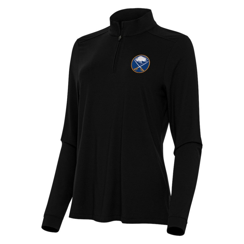 Buffalo Sabres Antigua Women's Intent Quarter-Zip Top - Black - NHL