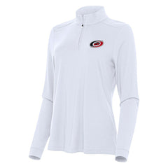 Carolina Hurricanes Antigua Women's Intent Quarter-Zip Top - White - NHL