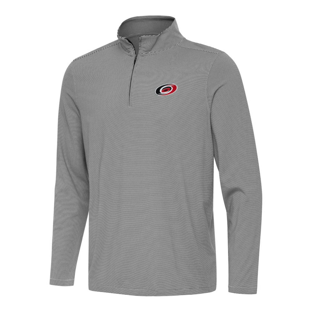 Carolina Hurricanes Antigua Twine Quarter-Zip Top - Black - NHL