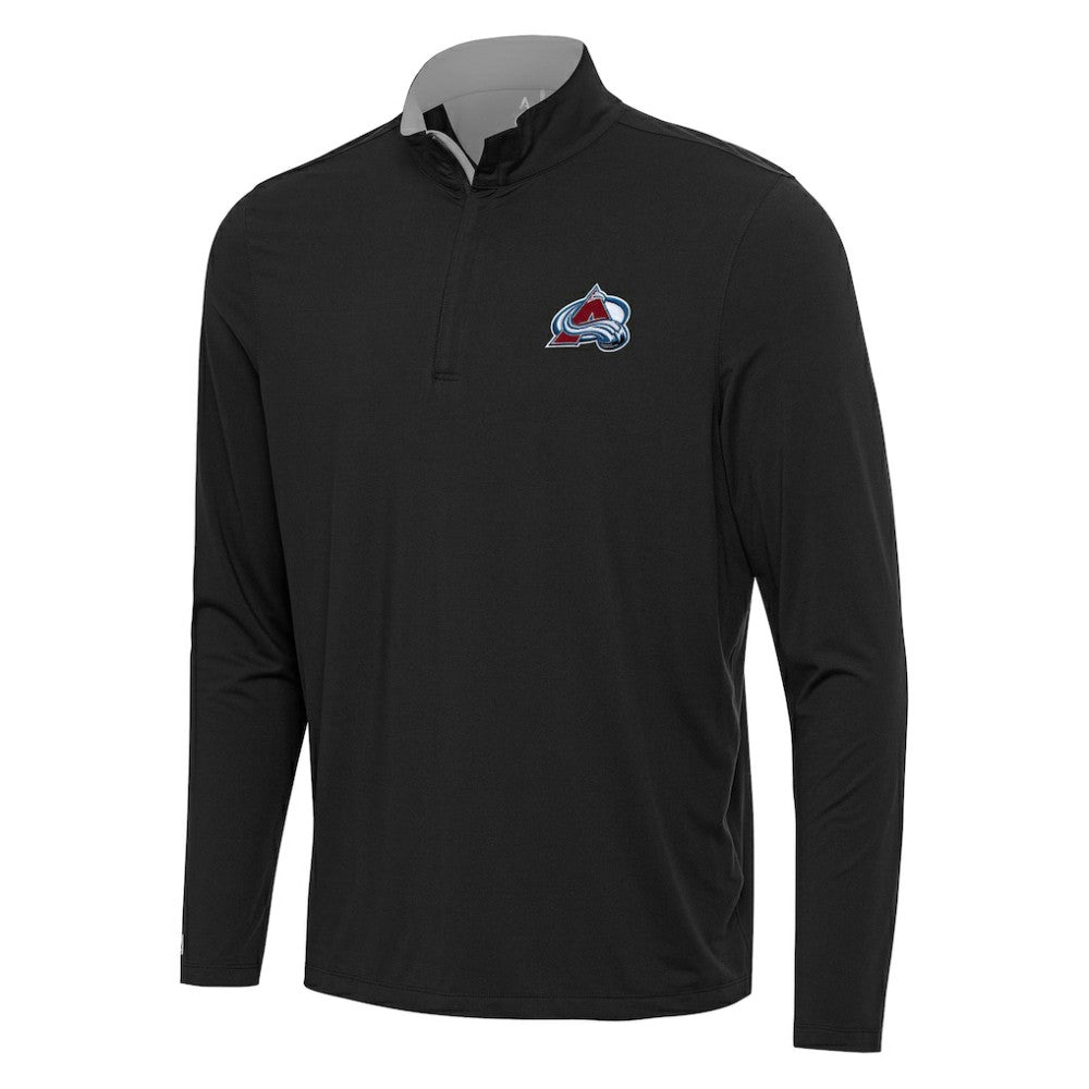 Colorado Avalanche Antigua Content Quarter-Zip Pullover Top - Black/Gray - NHL