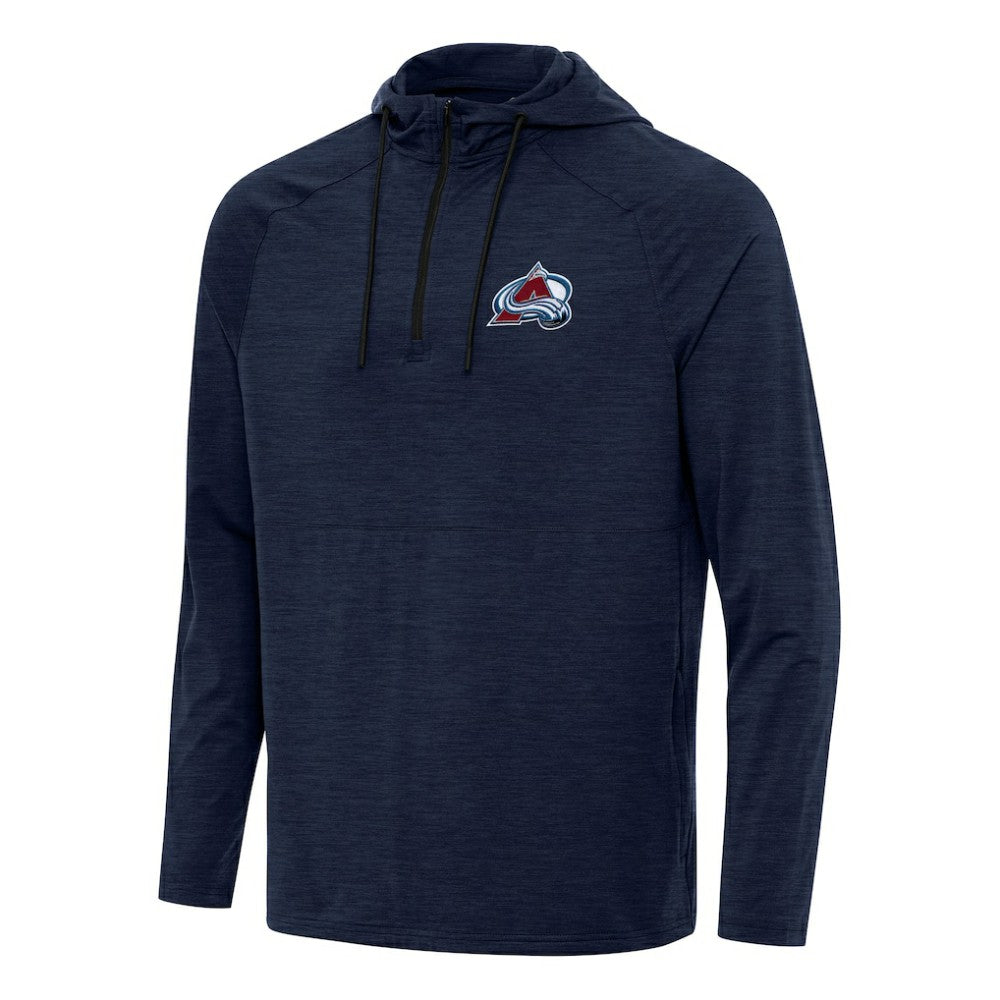 Colorado Avalanche Antigua Spikes Quarter-Zip Hoodie - Heather Navy - NHL