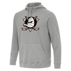 Anaheim Ducks Antigua Cloud Pullover Hoodie - Heather Gray - NHL