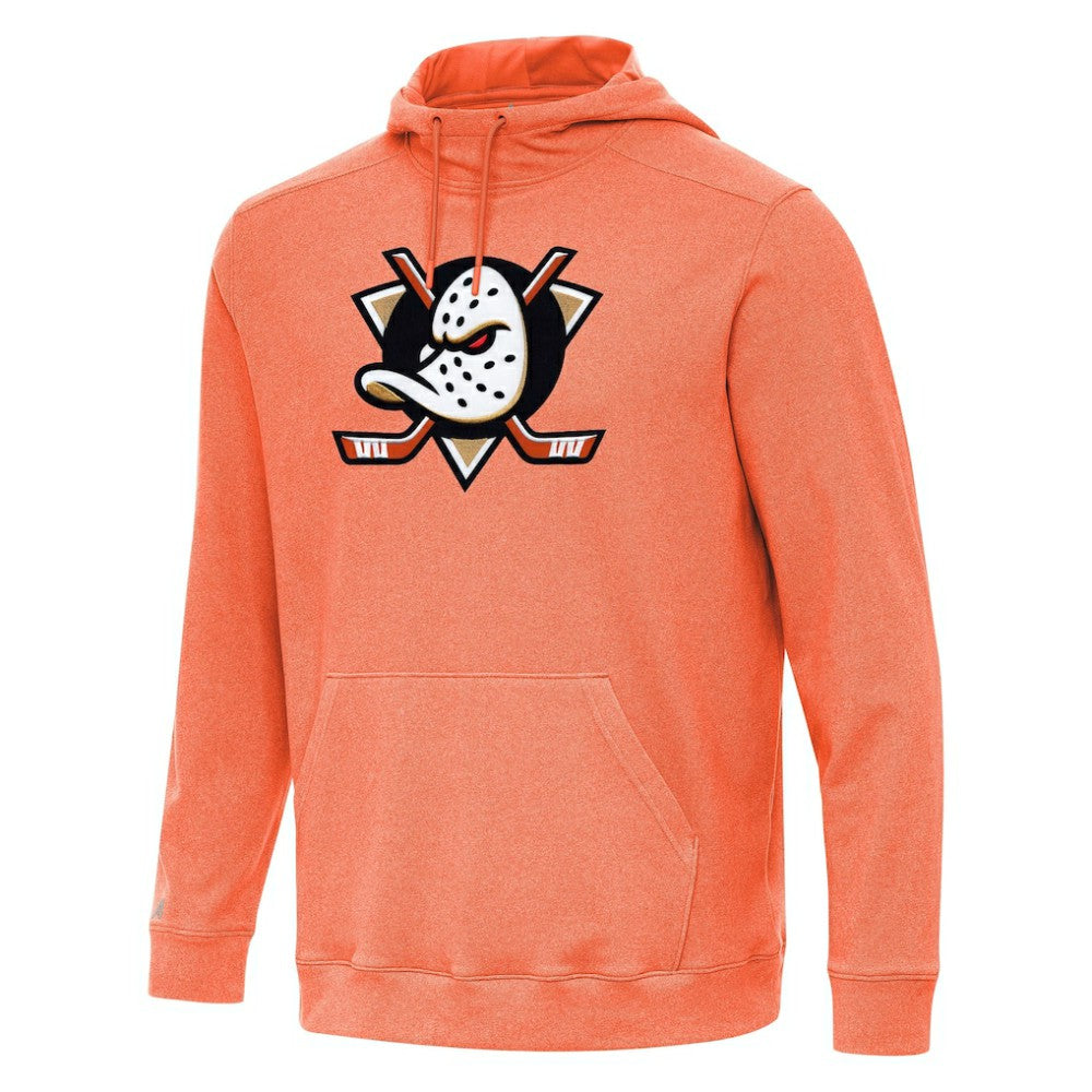 Anaheim Ducks Antigua Cloud Pullover Hoodie - Heather Orange - NHL