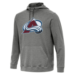 Colorado Avalanche Antigua Cloud Pullover Hoodie - Heather Black - NHL