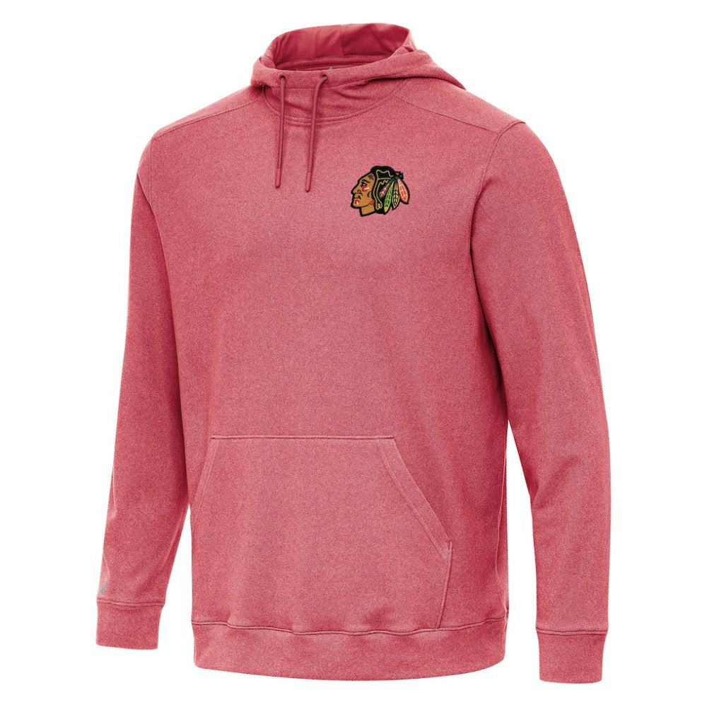 Chicago Blackhawks Antigua Cloud Pullover Hoodie - Heather Red - NHL