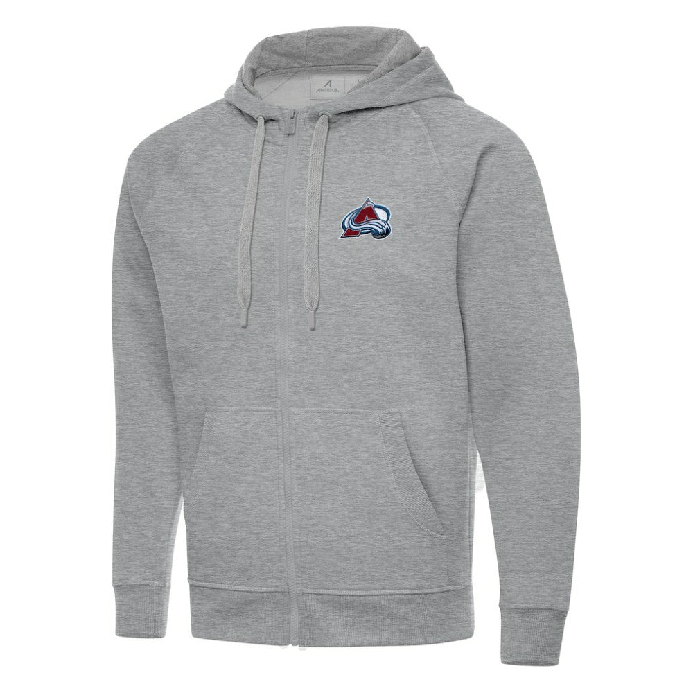 Colorado Avalanche Antigua Big & Tall Victory Full-Zip Hoodie - Heather Gray - NHL
