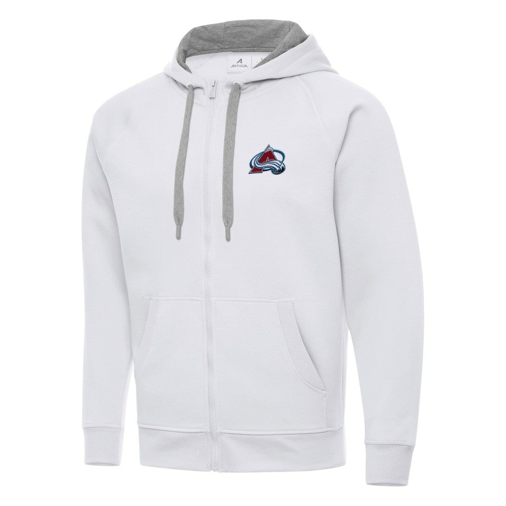 Colorado Avalanche Antigua Big & Tall Victory Full-Zip Hoodie - White - NHL