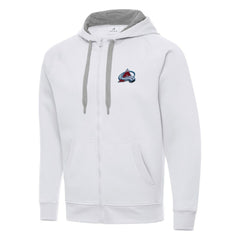Colorado Avalanche Antigua Big & Tall Victory Full-Zip Hoodie - White - NHL