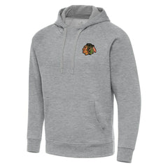 Chicago Blackhawks Antigua Big & Tall Victory Pullover Hoodie - Heather Gray - NHL
