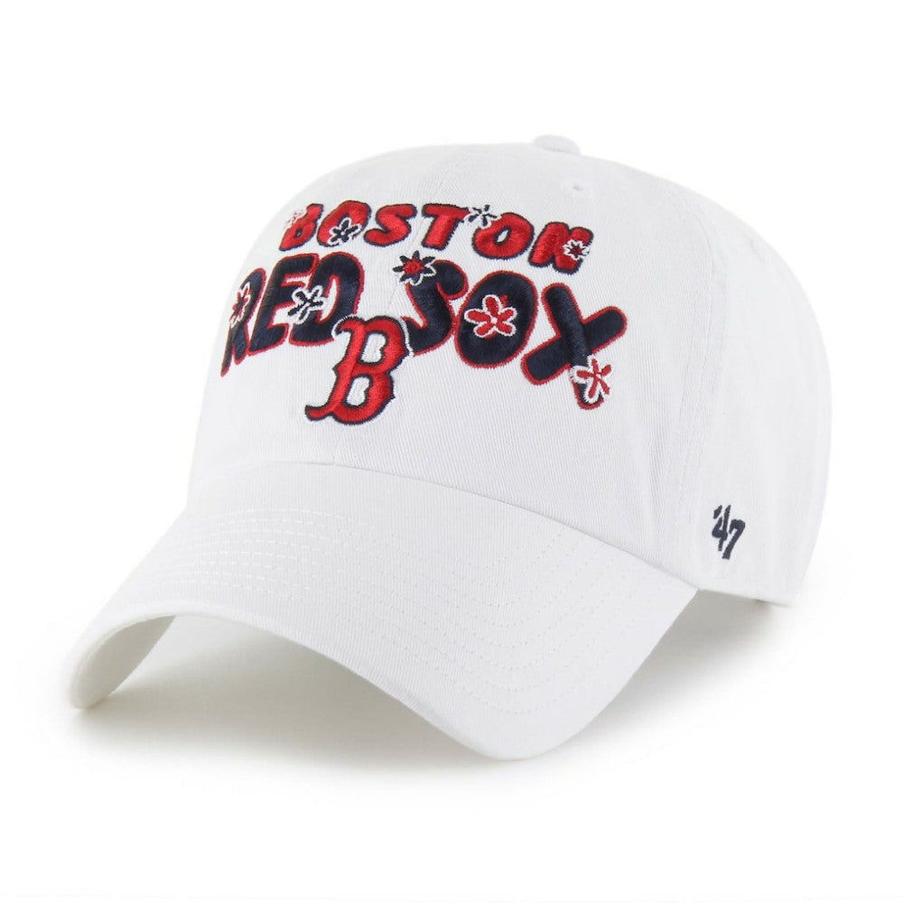 Boston Red Sox '47 Women's Flower Power Clean Up Adjustable Hat - MLB