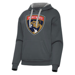 Florida Panthers Antigua Women's Victory Pullover Hoodie - Charcoal - NHL