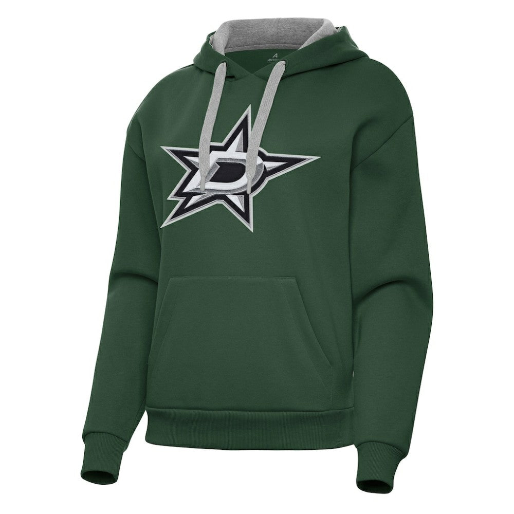 Dallas Stars Antigua Women's Victory Pullover Hoodie - Hunter Green - NHL