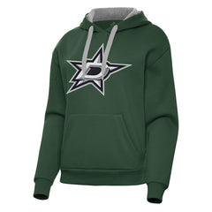Dallas Stars Antigua Women's Victory Pullover Hoodie - Hunter Green - NHL