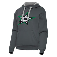 Dallas Stars Antigua Women's Victory Pullover Hoodie - Charcoal - NHL