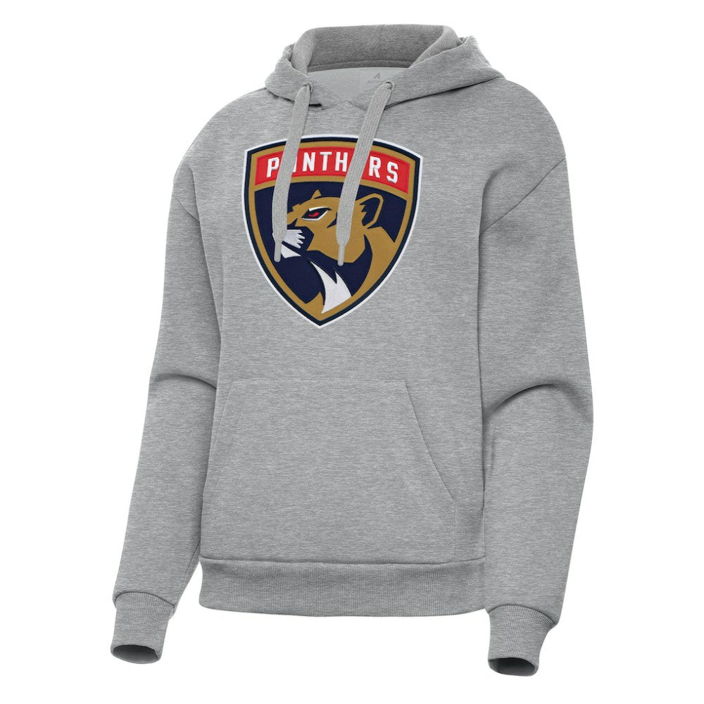Florida Panthers Antigua Women's Victory Pullover Hoodie - Heather Gray - NHL